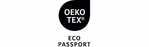 Logotipo OEKO-TEX® y "ECO PASSPORT"