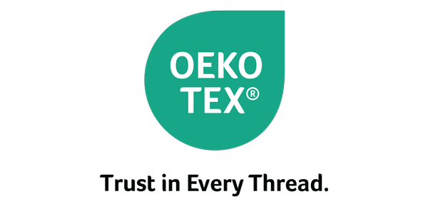Logotipo OEKO-TEX® + "Trust in Every Thread."